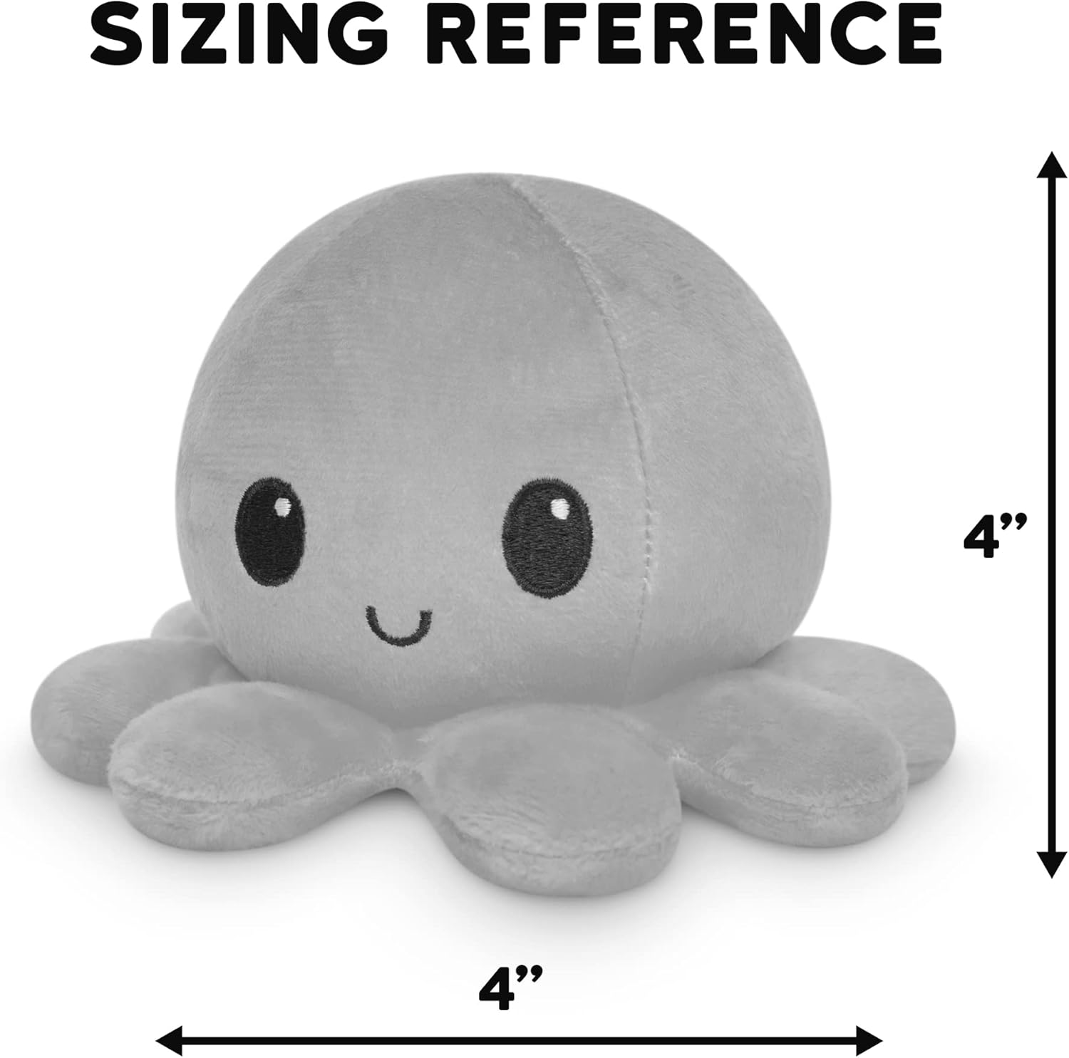4" Reversible Octopus Plush Toy - Pink + Light Green