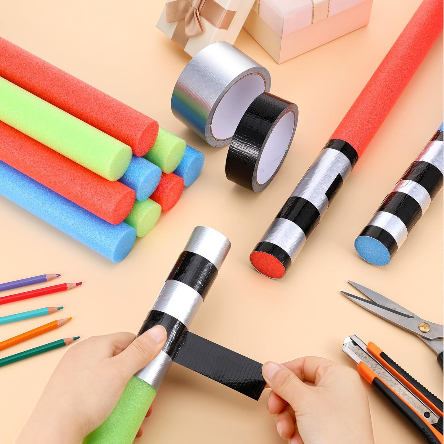 12 Pieces Floating Pool Noodle Tubes