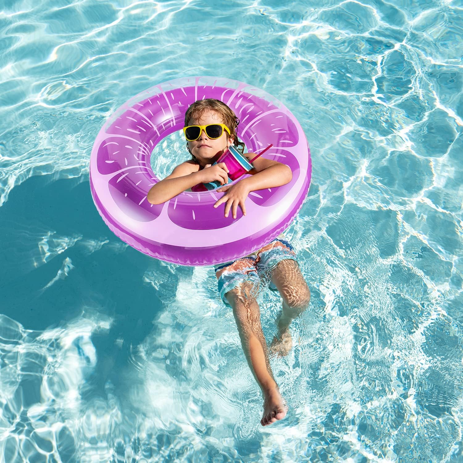 6 Pack Children's Pool Pontoon Boat