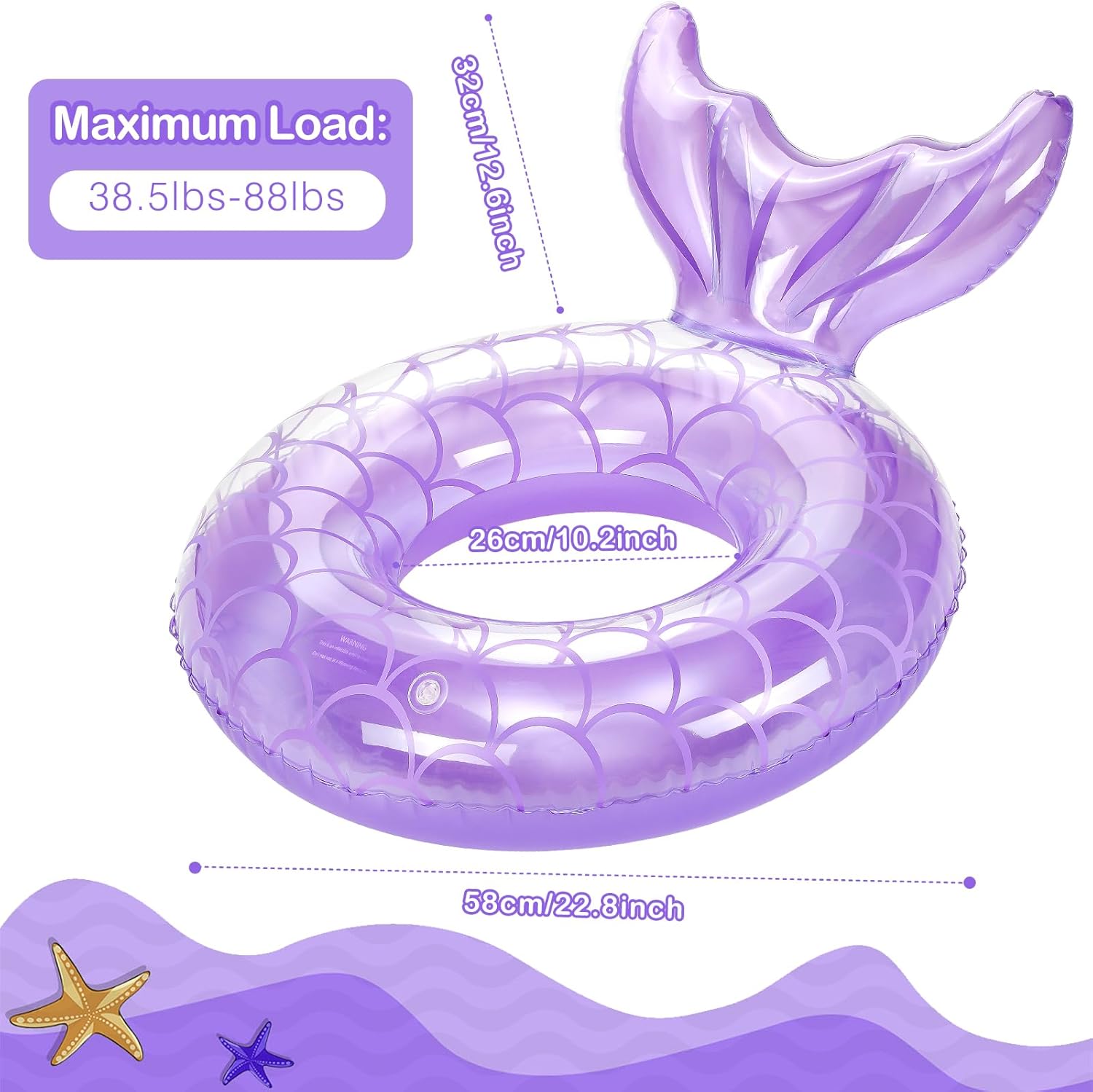 Inflatable Swimming Ring, Cute Pool Floating Tube