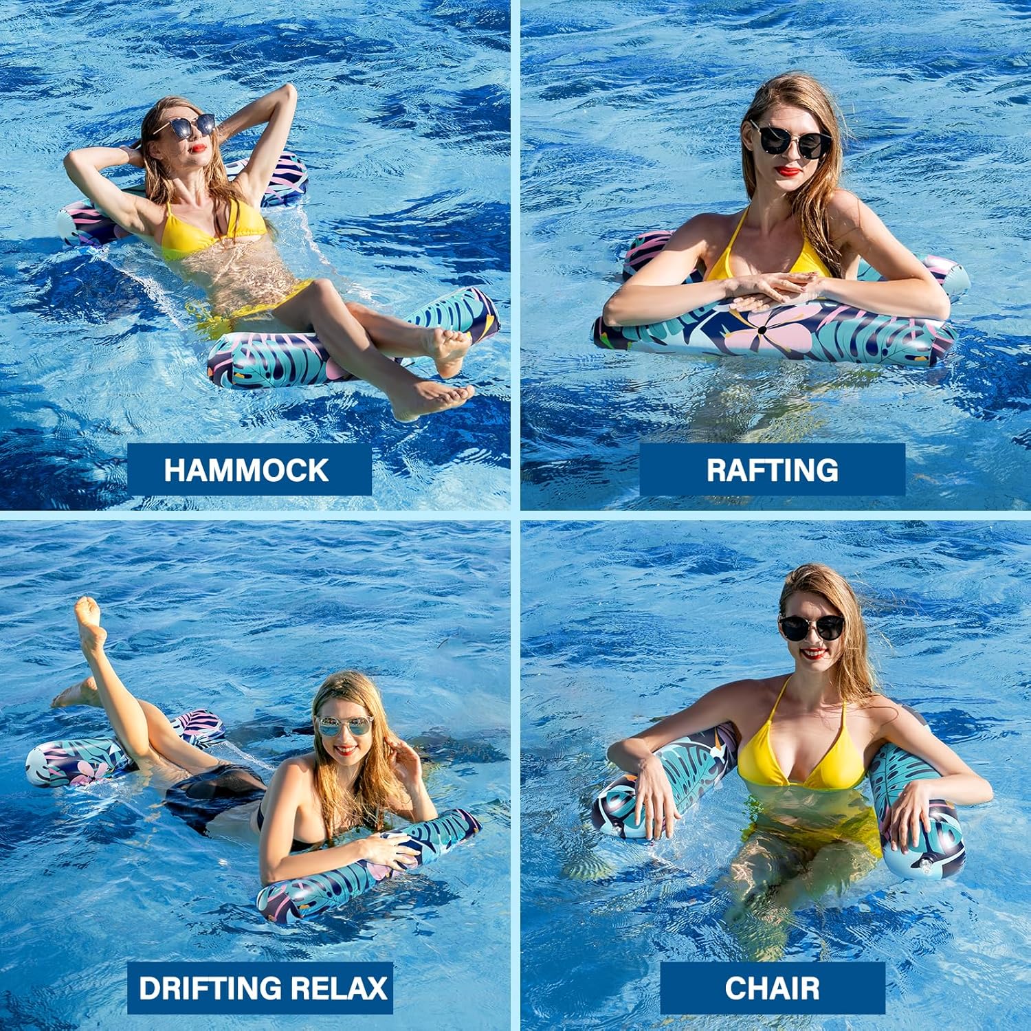 4 in 1 2 Pack Adult Pool Pontoon
