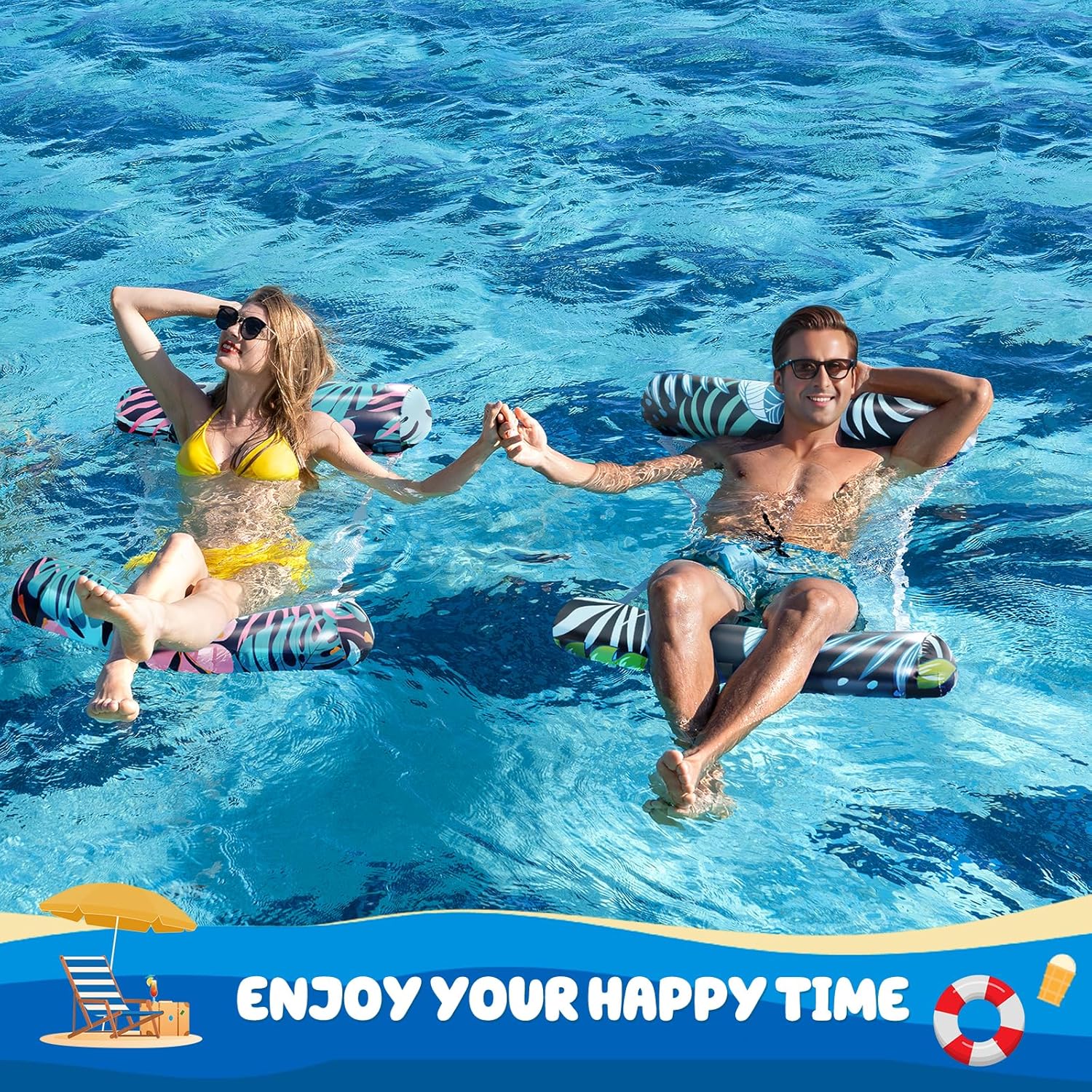 4 in 1 2 Pack Adult Pool Pontoon