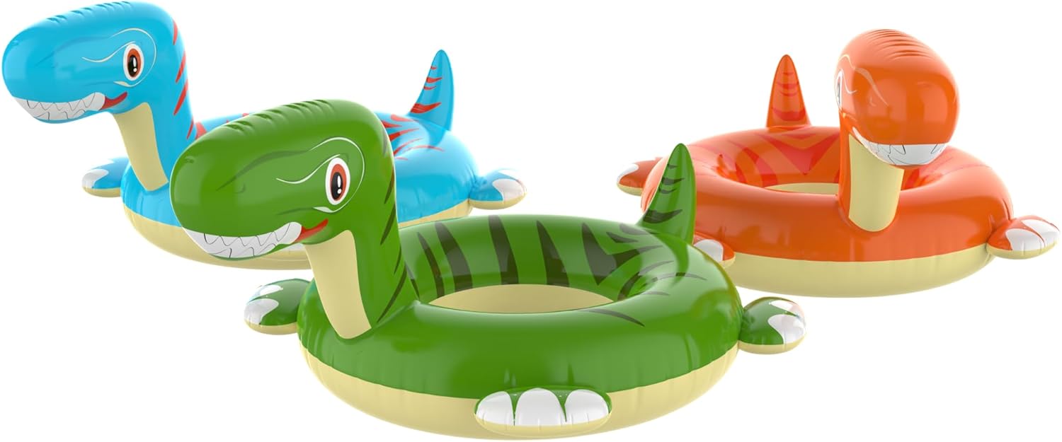 Inflatable Dinosaur Pool Floats for Kids Ages 3-6