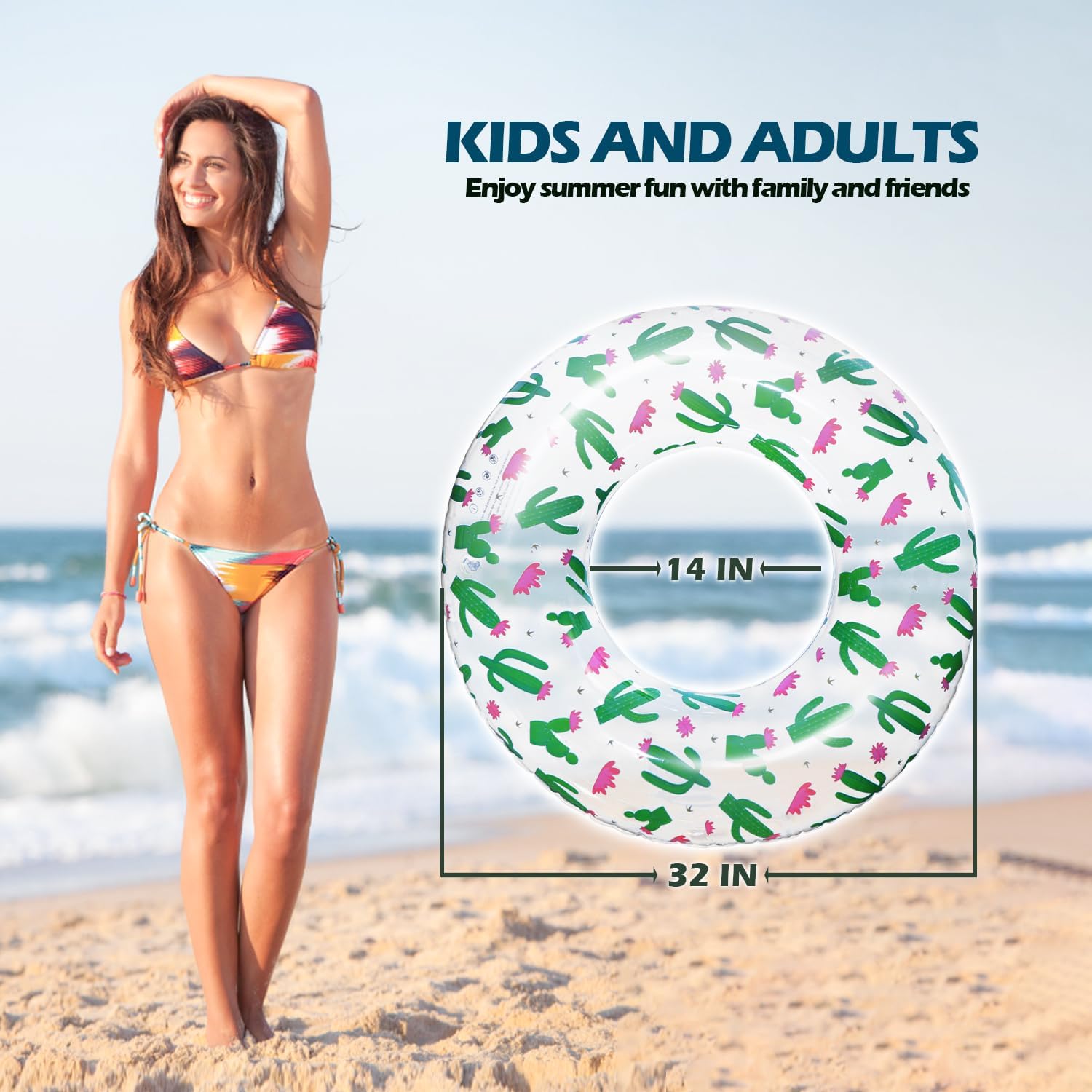 Adult Pool Tube, Clear Pool Float Tube