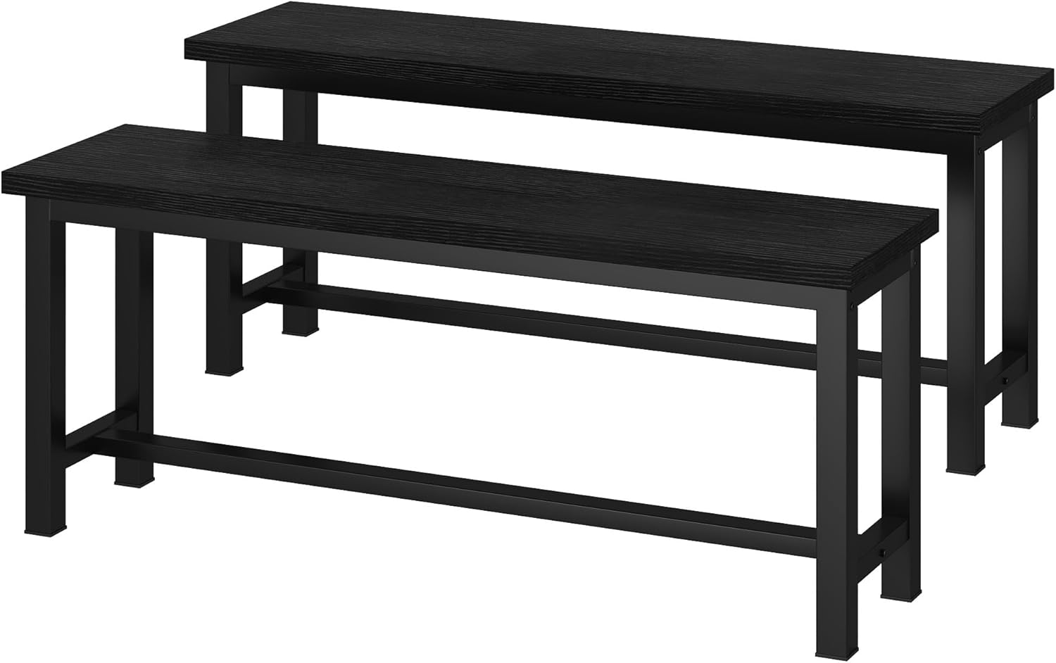 Dining Chairs, 39 inch (Approx. 99.0 cm) Kitchen Bench, 2 Pair, Suitable for Living Room, Bedroom, Industrial Entrance Bench with Metal Legs, Durable and Stable