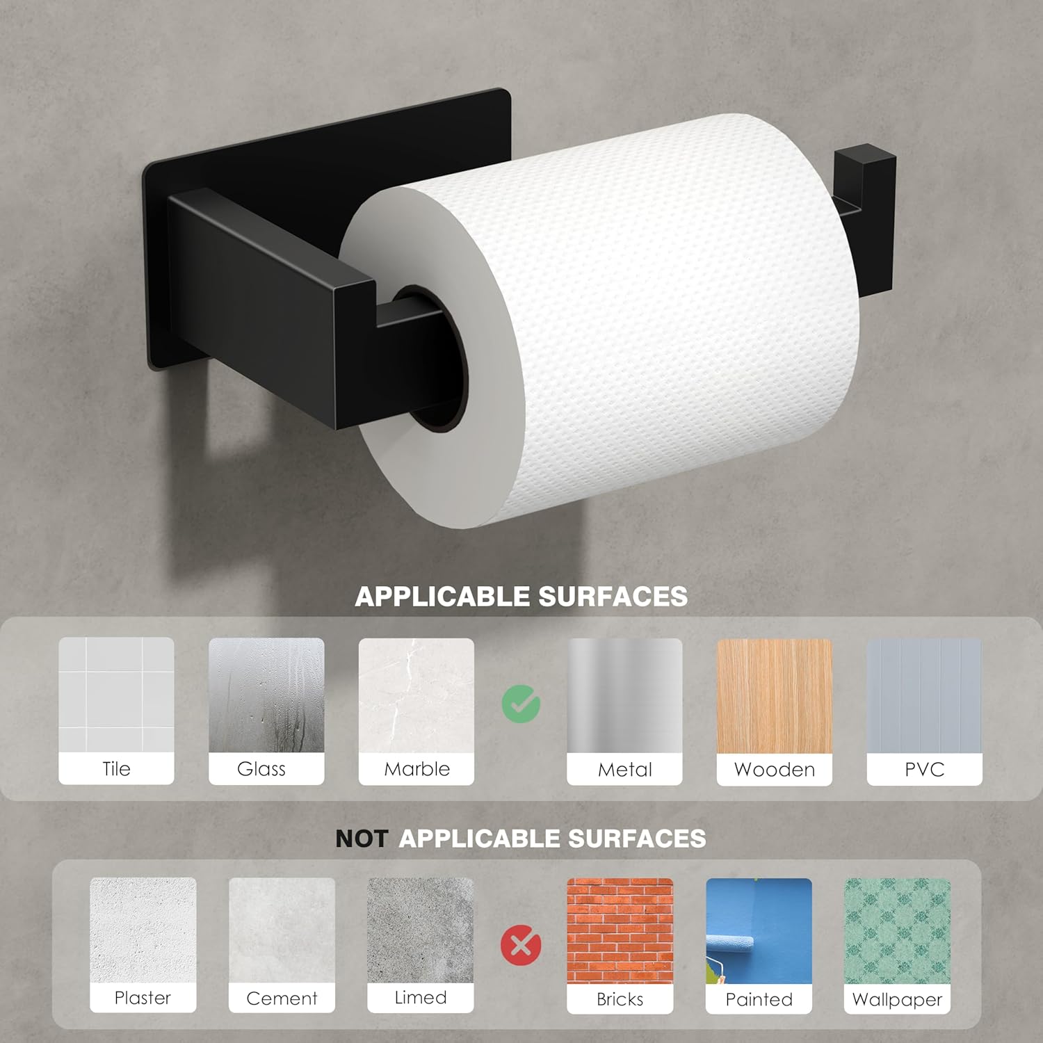 Auxmir Self-Adhesive Toilet Paper Holder