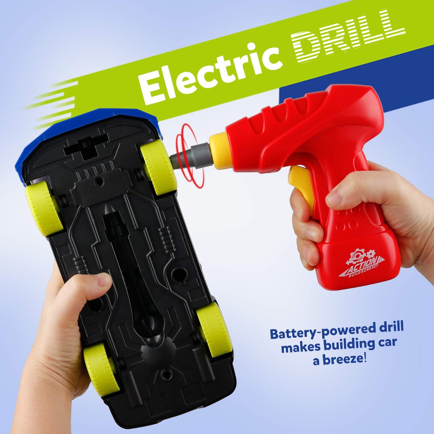 Take Apart Race Car with Electric Screwdriver Tool