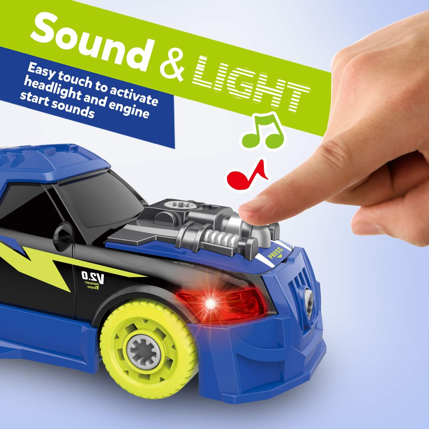 Take Apart Race Car with Electric Screwdriver Tool