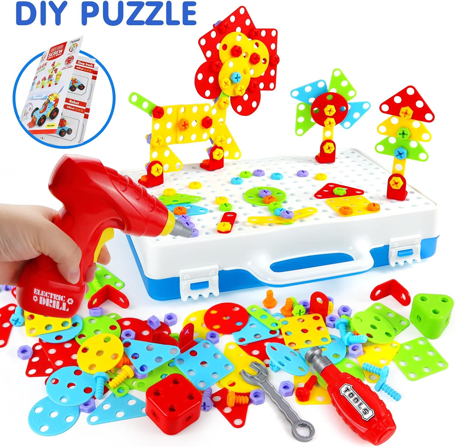 232 Pieces STEM Kids Drill Toys Set