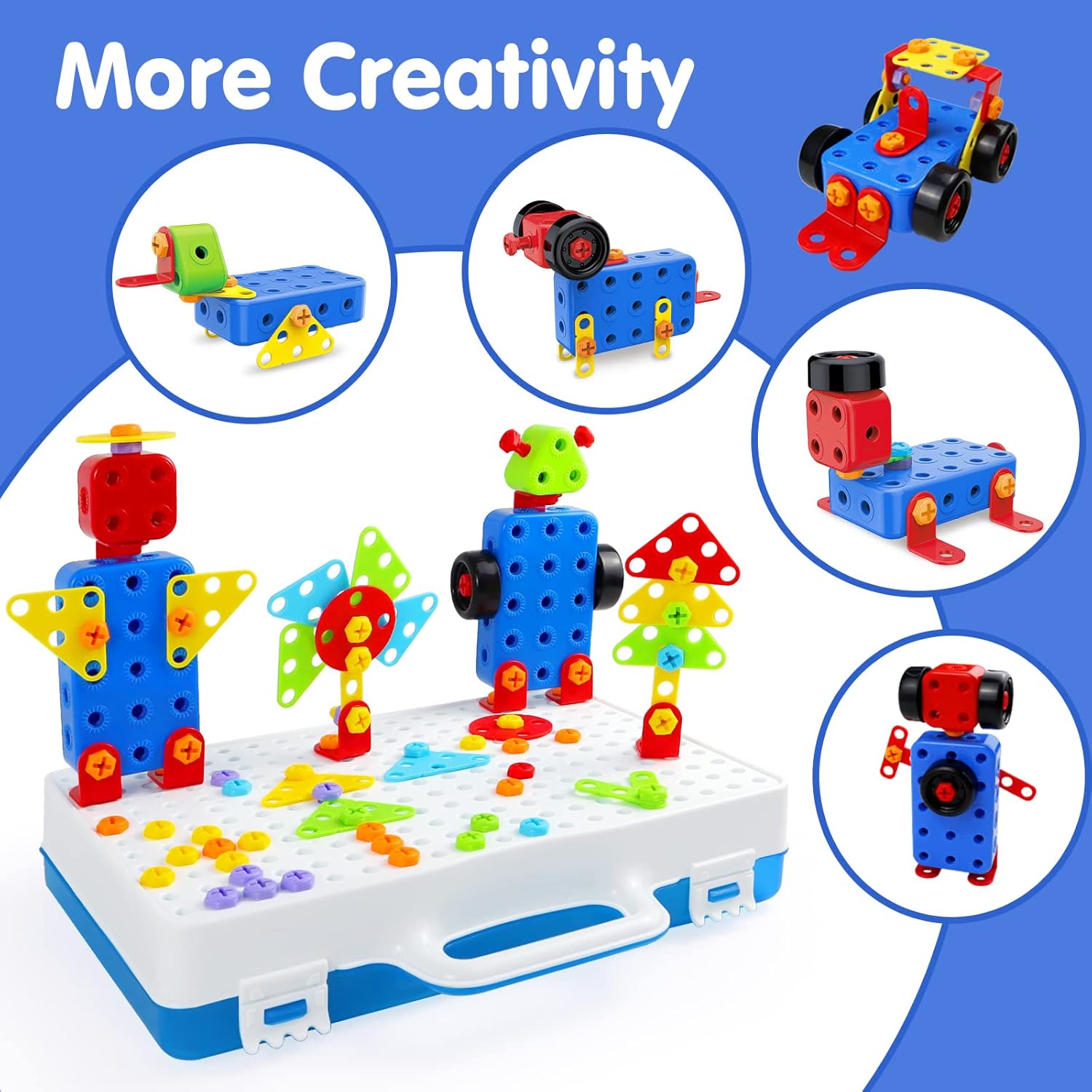 232 Pieces STEM Kids Drill Toys Set