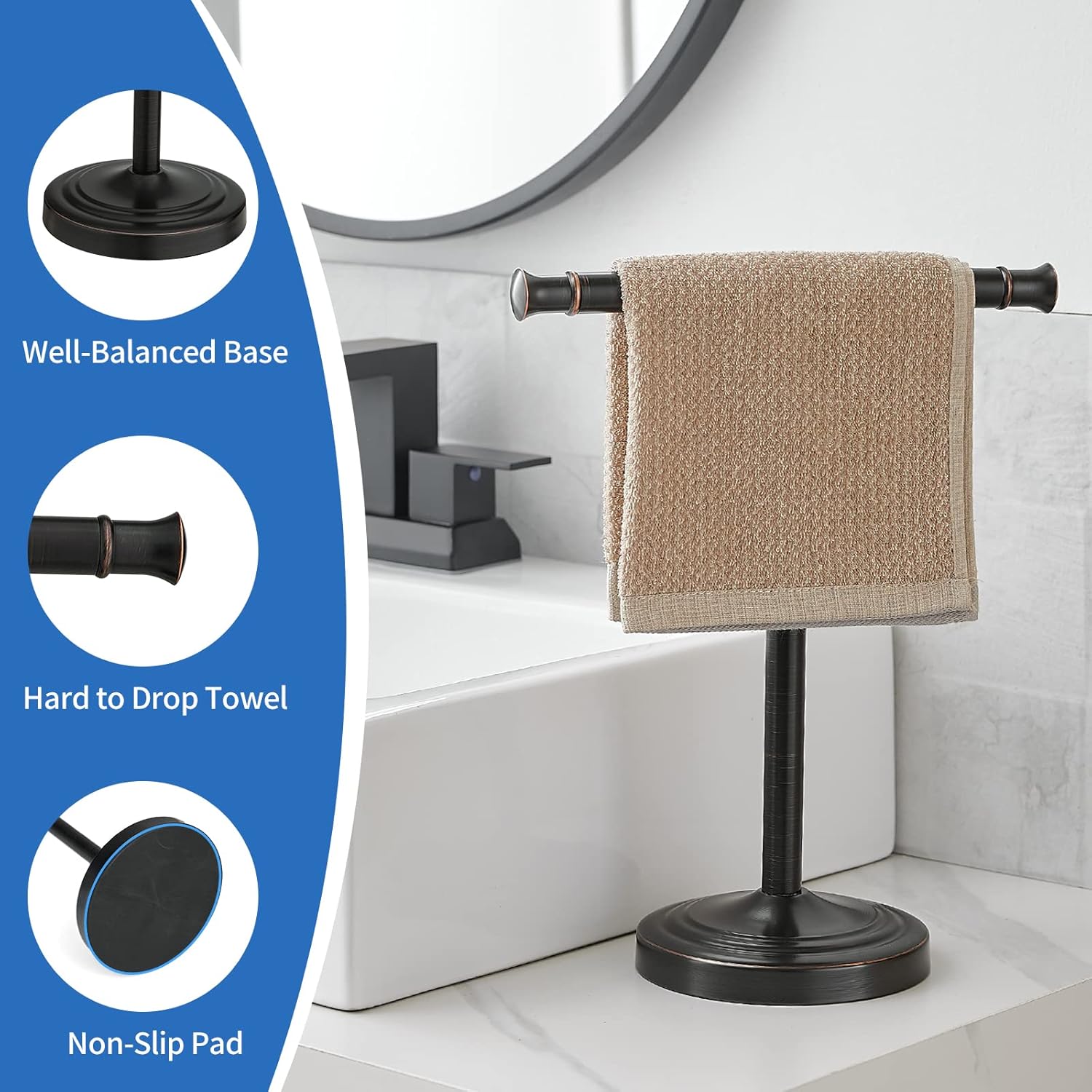 13“ Oiled Bronze Towel Rack