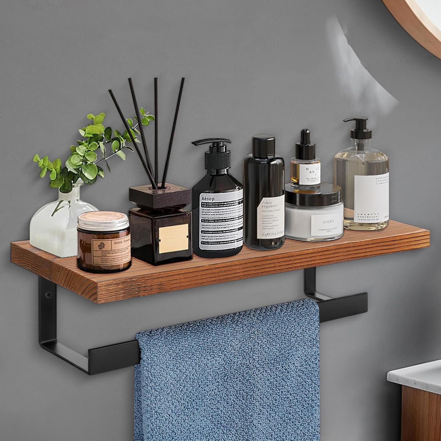 30.48 cm Towel Rack with Shelf