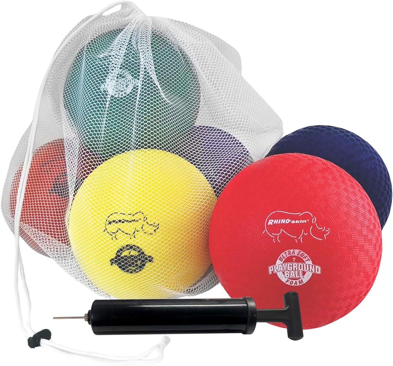 Champion Sports Playground Ball Set, 6 Rhinoceros Leather Soft Balls