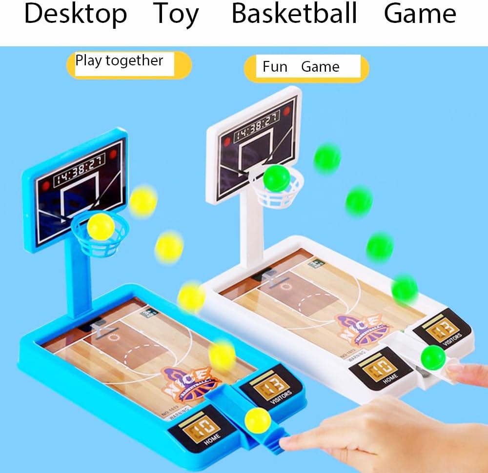 2 Pack Basketball Game Toys, Tabletop Shooting Game
