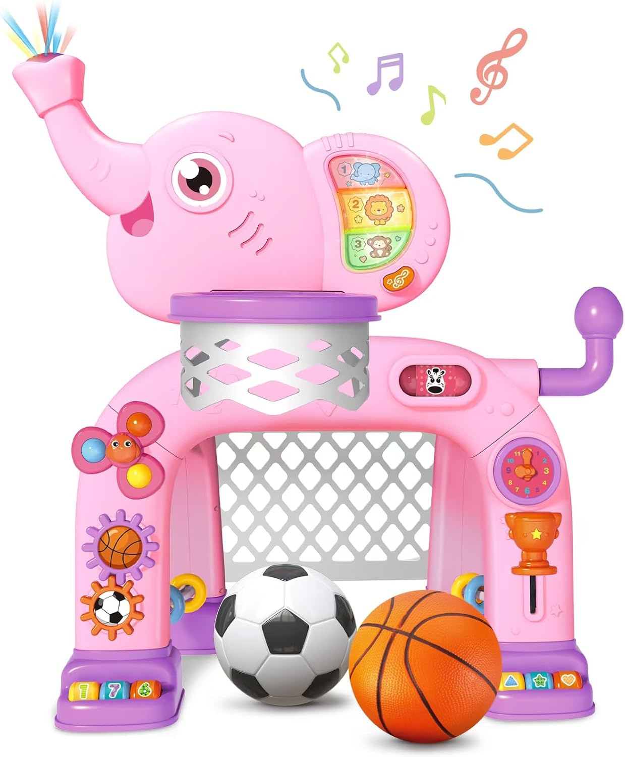 Toddler Basketball Frames, Soccer Goals with Lights & Music