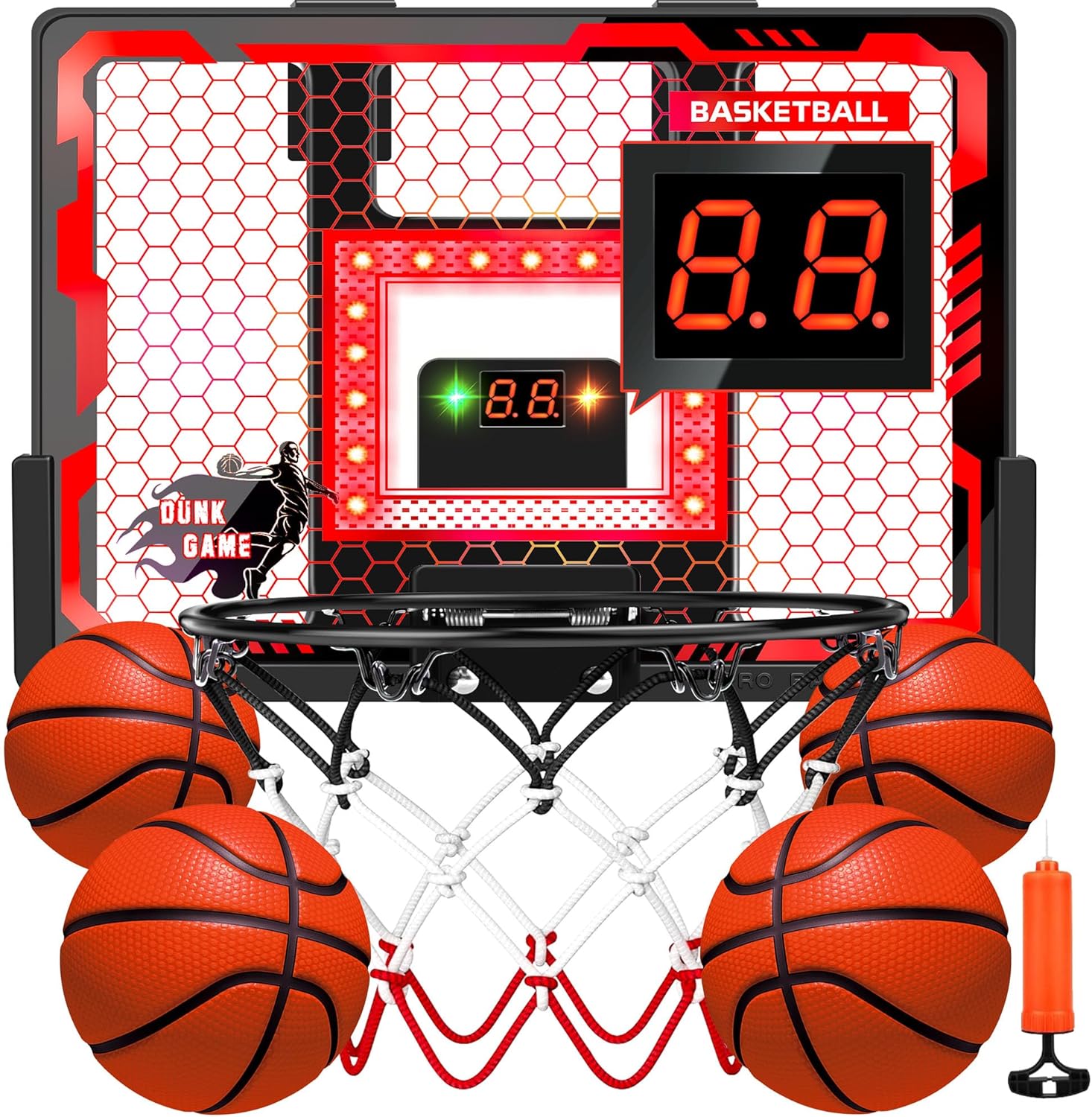Professional Indoor Basketball Frames, LED Lights/Scoreboard