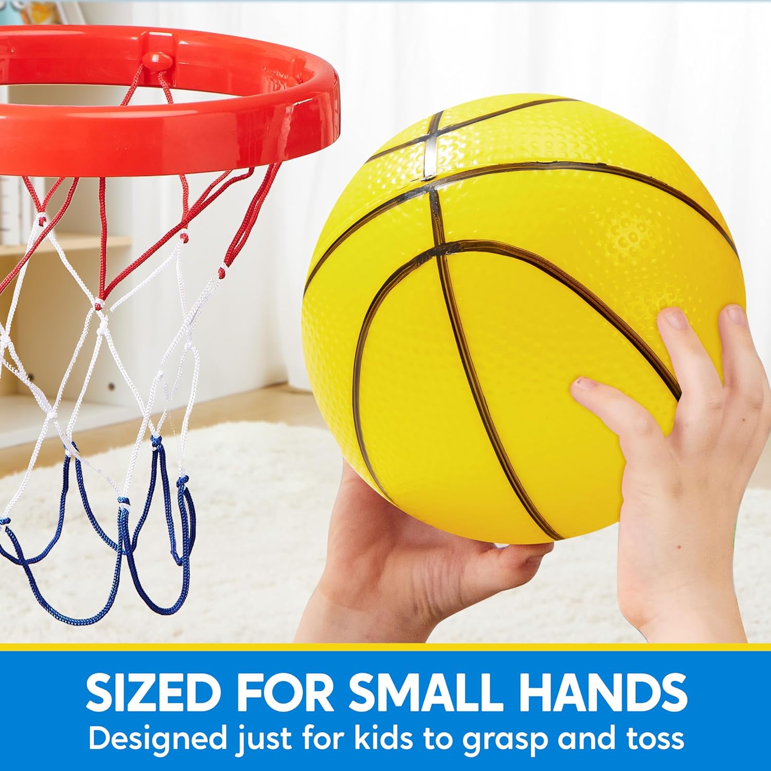 6 Pieces Mini Basketballs, 5-Inch Colorful Small Balls