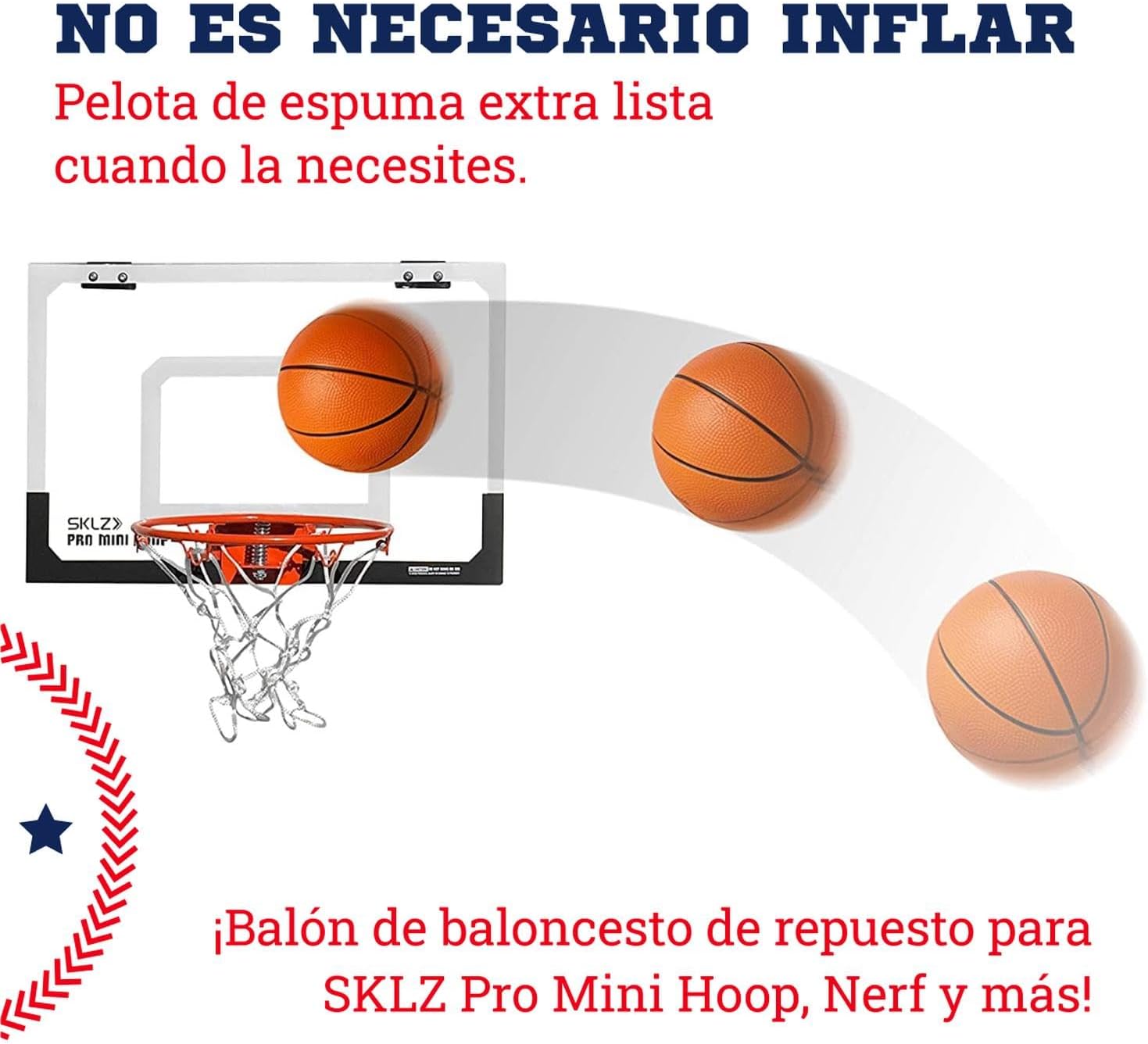 5 Inch Foam Mini Basketball, 2 Pack Set