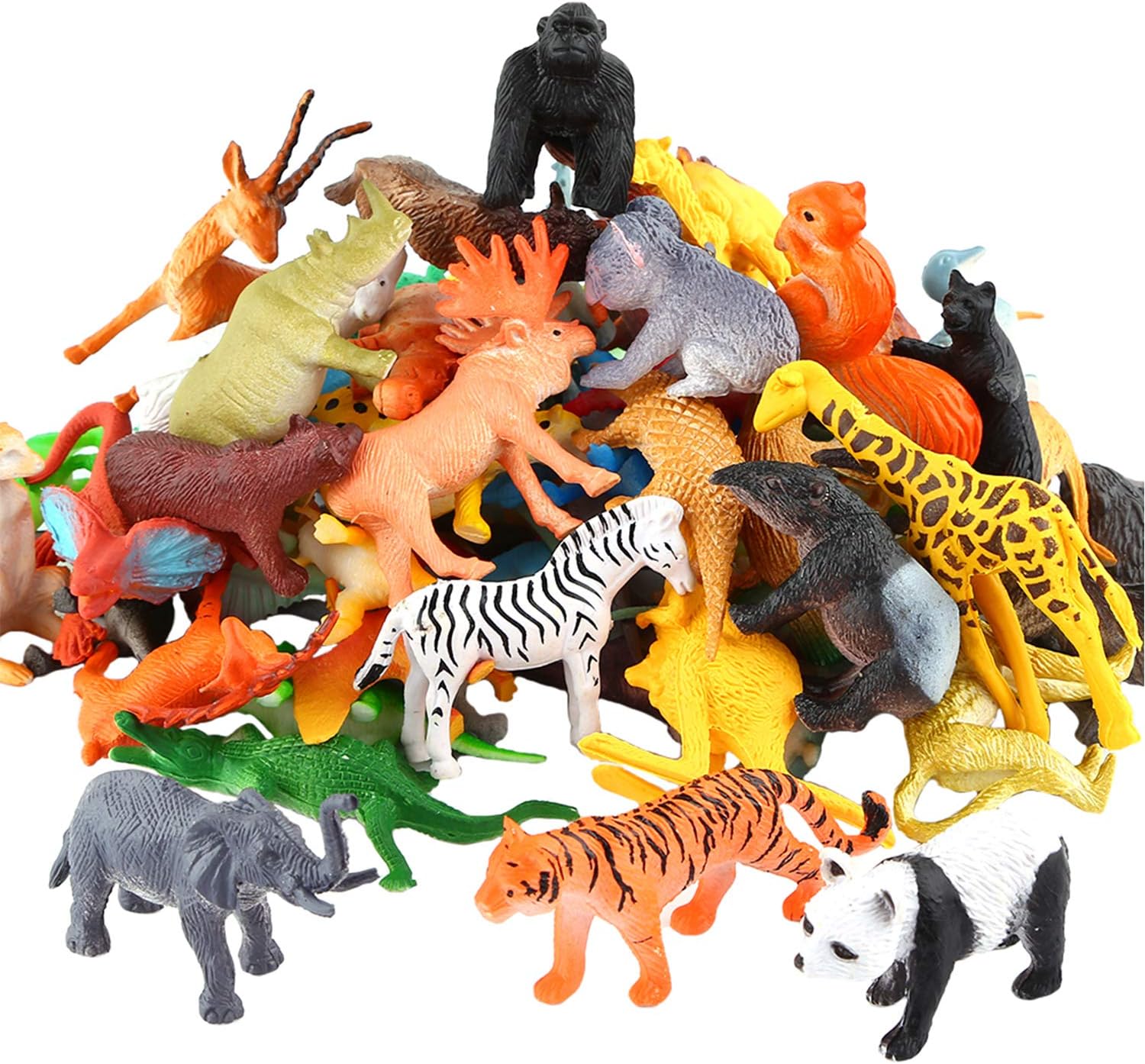 54 Pack Mini Jungle Animals Playset