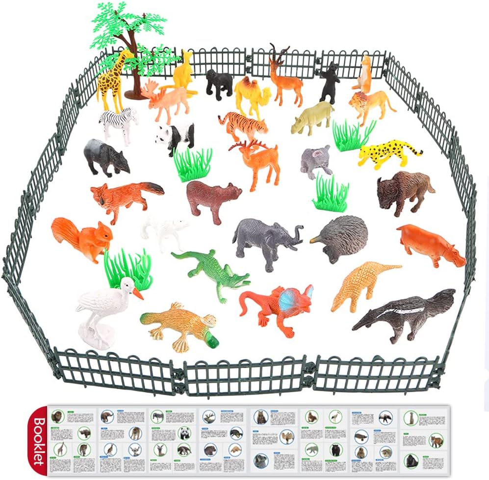 54 Pack Mini Jungle Animals Playset