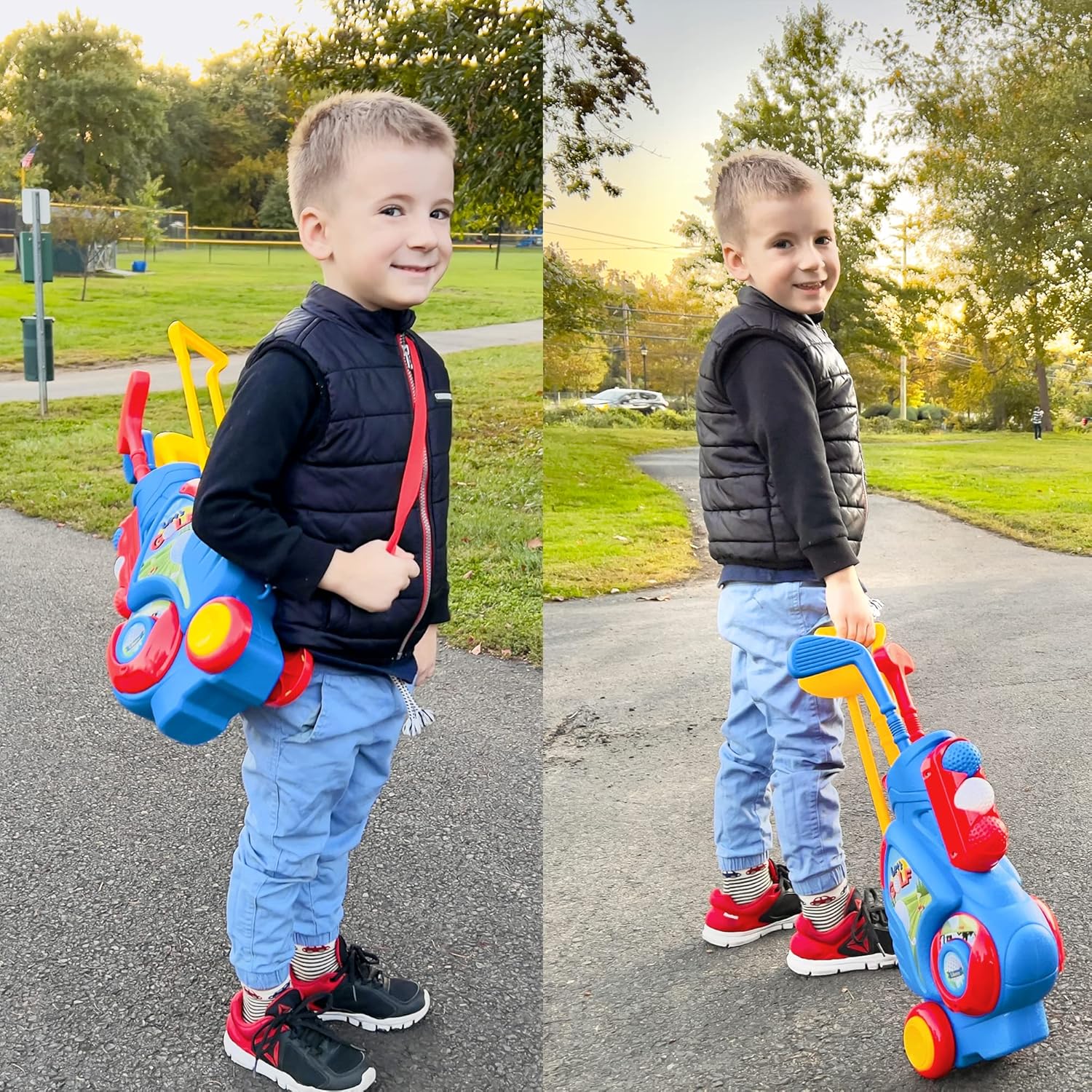 Toddler Golf Set, Upgraded Kids Golf Cart