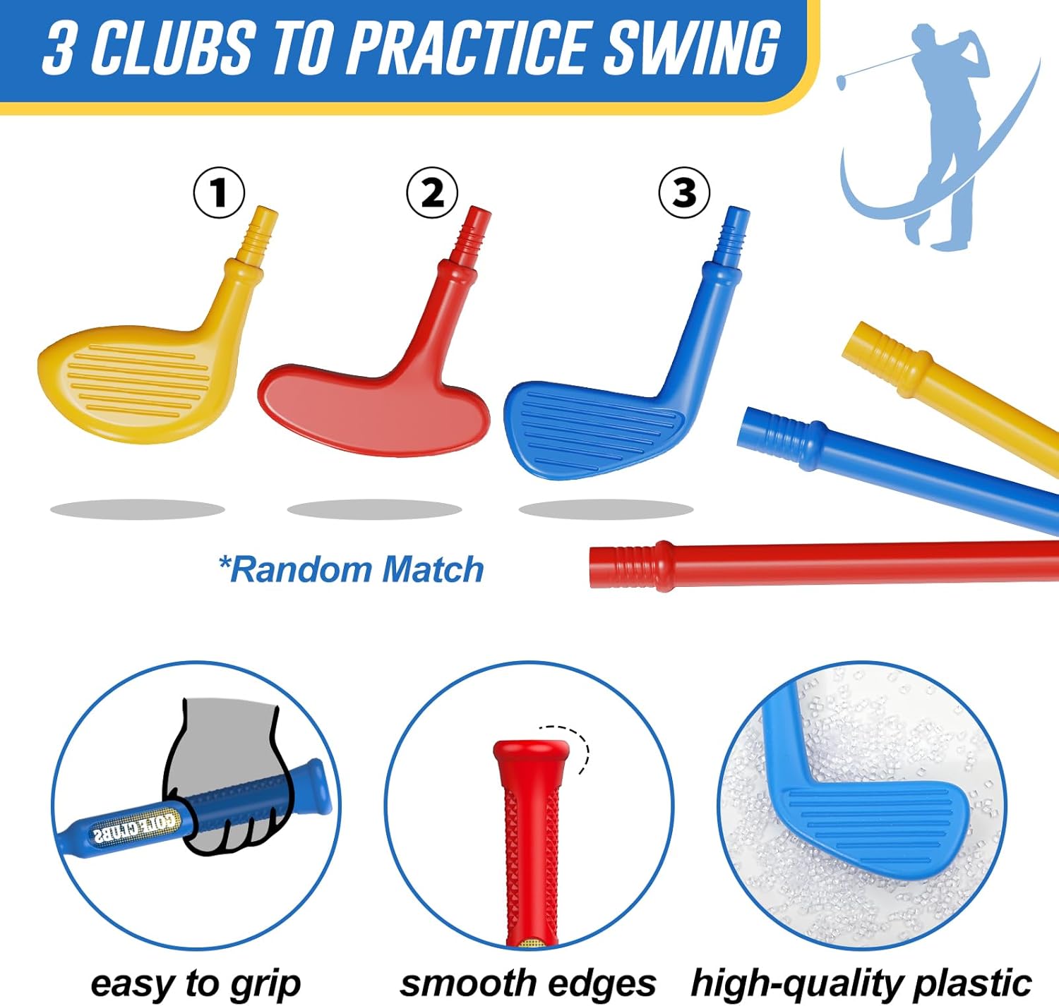 Toddler Golf Set for 2-5 Years Old, Kids Golf Clubs Set