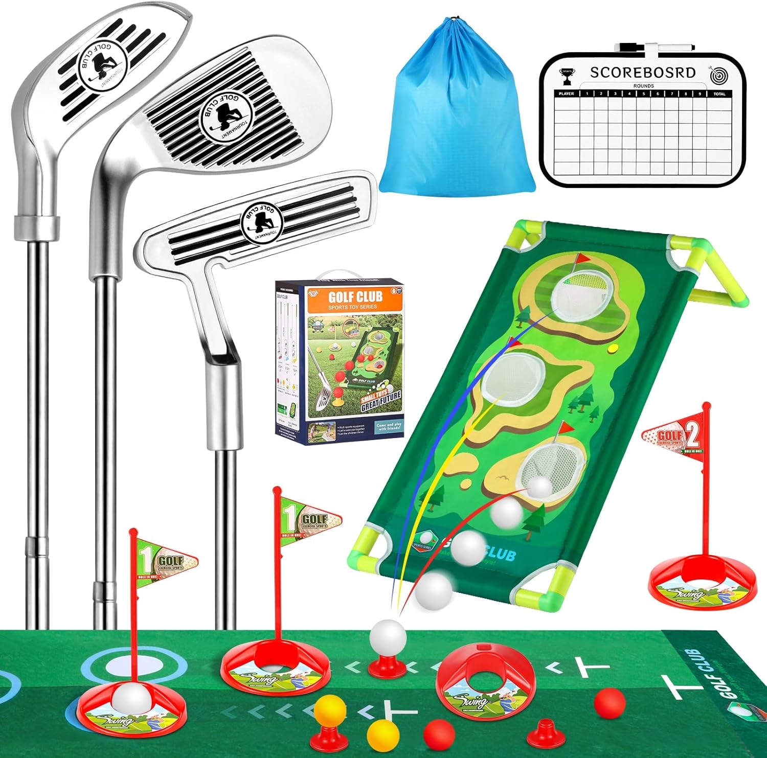 Toddler Golf Set, Children's Golf Toys, Sandbag Board