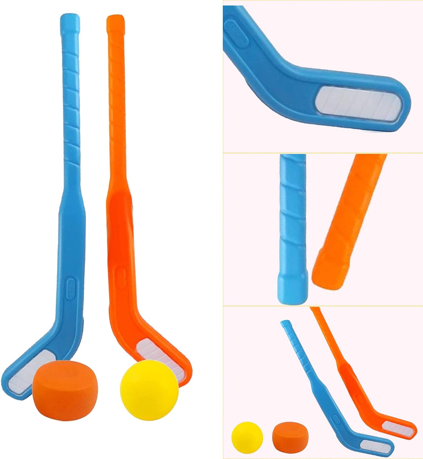 Kids Floor Hockey Stick Set, 28 Inch, Indoor Outdoor Toys