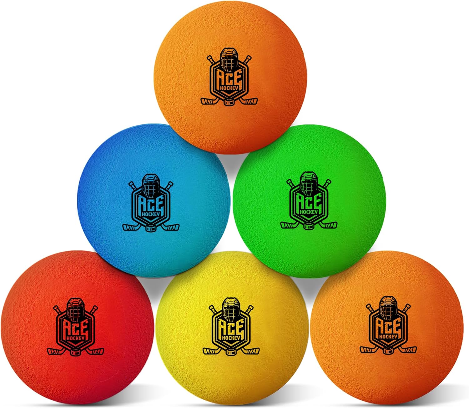 Mini Hockey Balls, 6 Soft Foam Balls for Knee Hockey