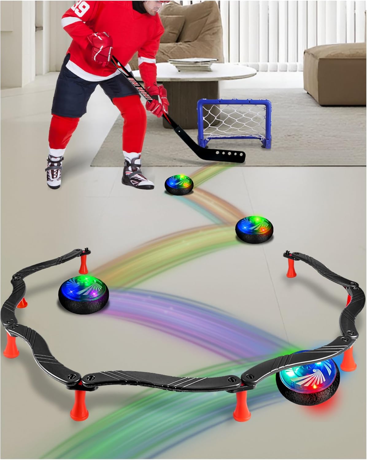 Adjustable Hockey Stick Handling Trainer, Improves Ball Control