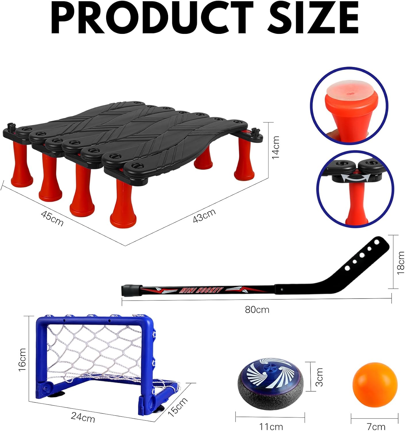 Adjustable Hockey Stick Handling Trainer, Improves Ball Control