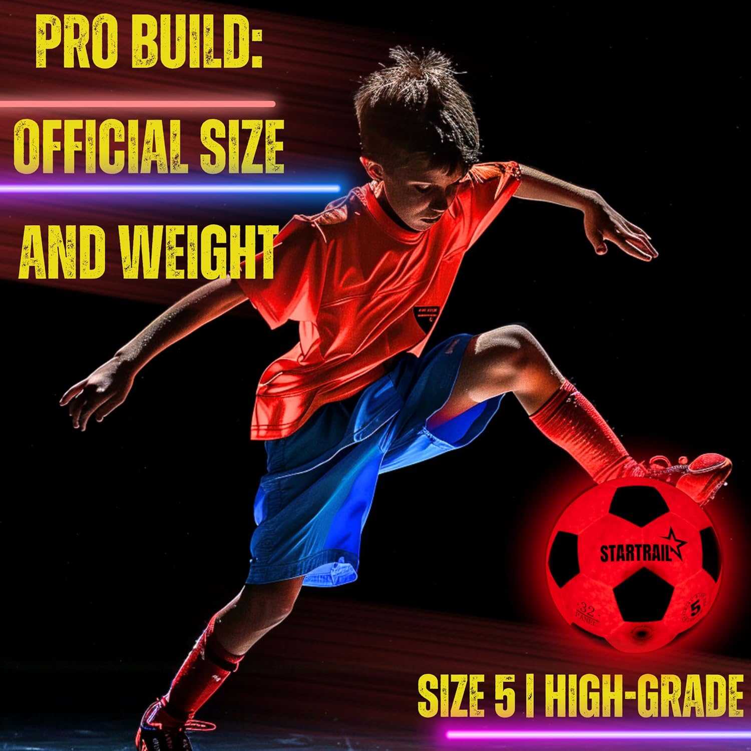 Glow Soccer Ball, Glow in the Dark Soccer Ball