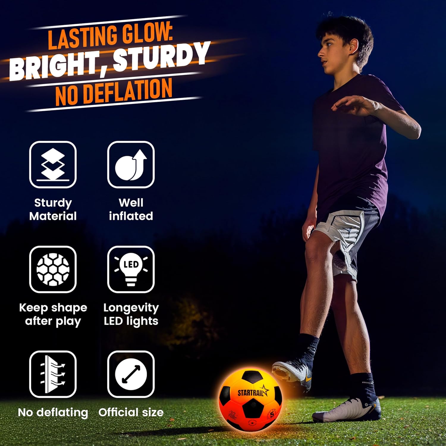 Glow Soccer Ball, Glow in the Dark Soccer Ball
