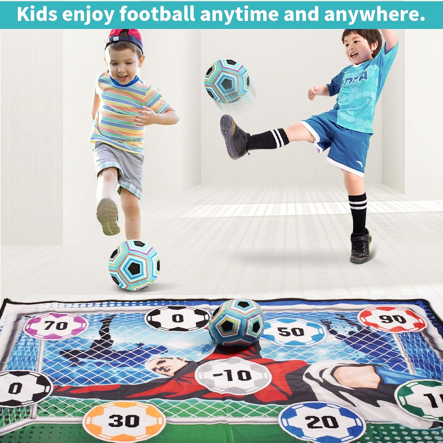Soccer Playmat Set, Indoor Goal Throwing Party Game