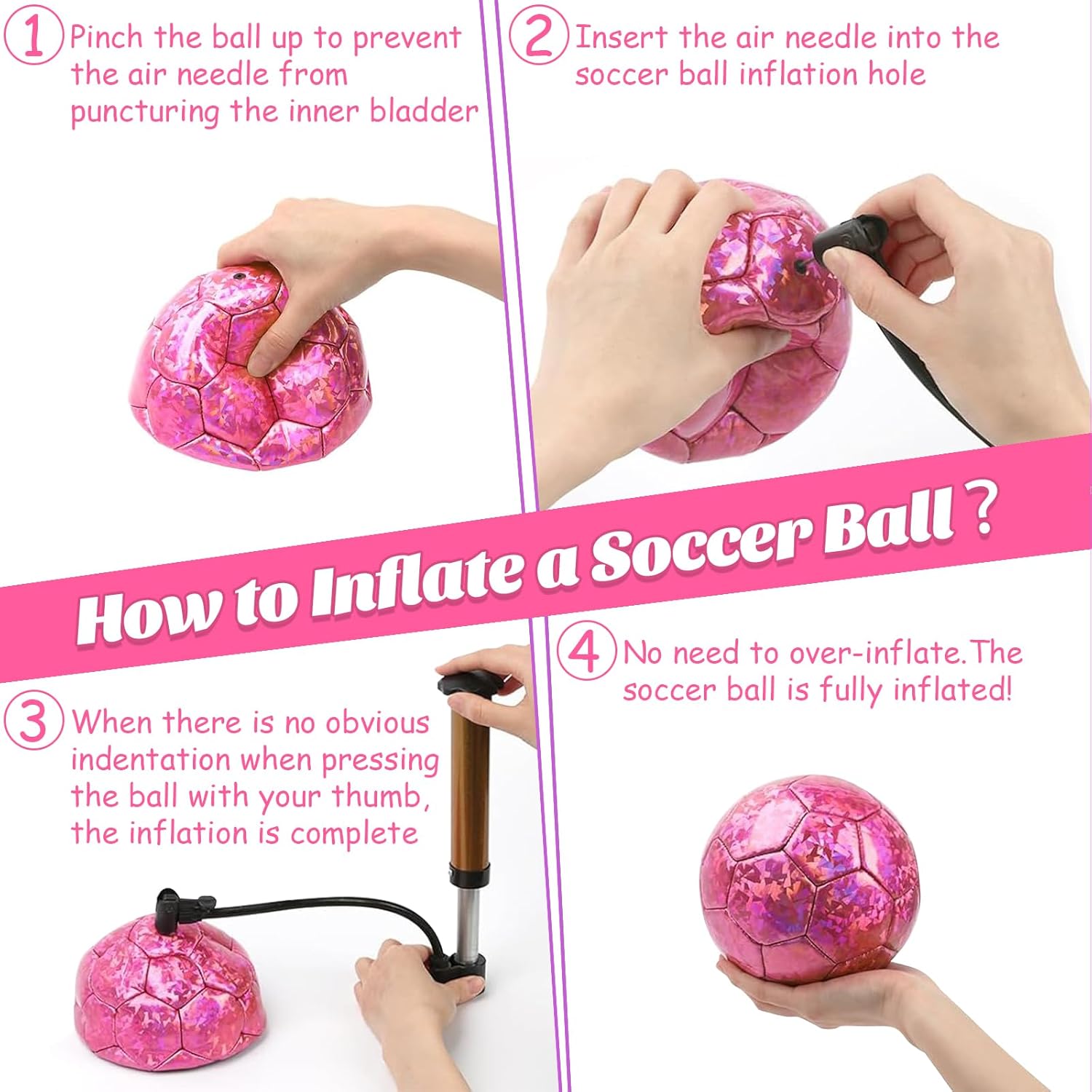 Pink Mini Soccer Ball #2, PVC Backyard Outdoor Toys