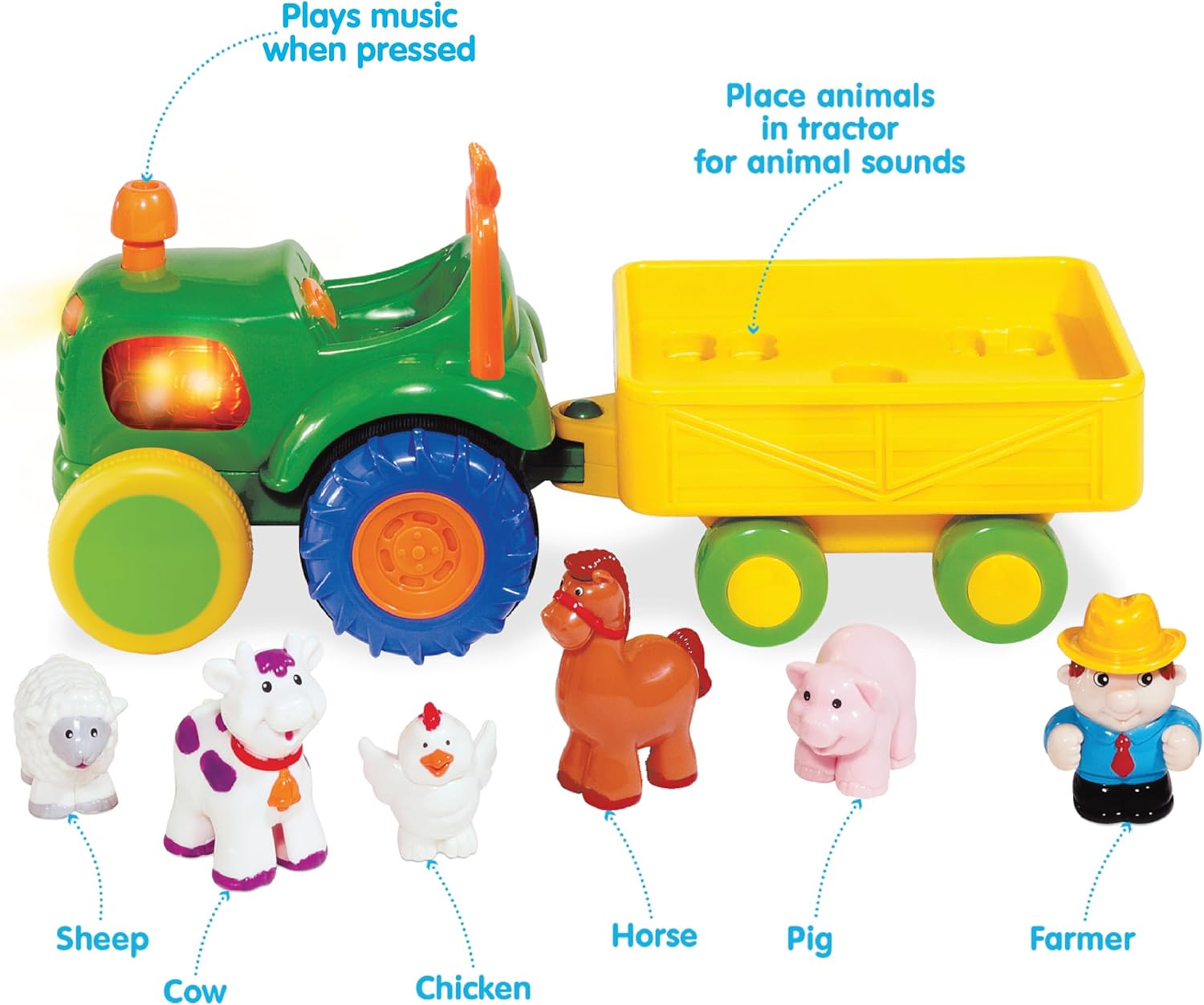 Farm Playset with Tractor, Characters, and Farm Animals