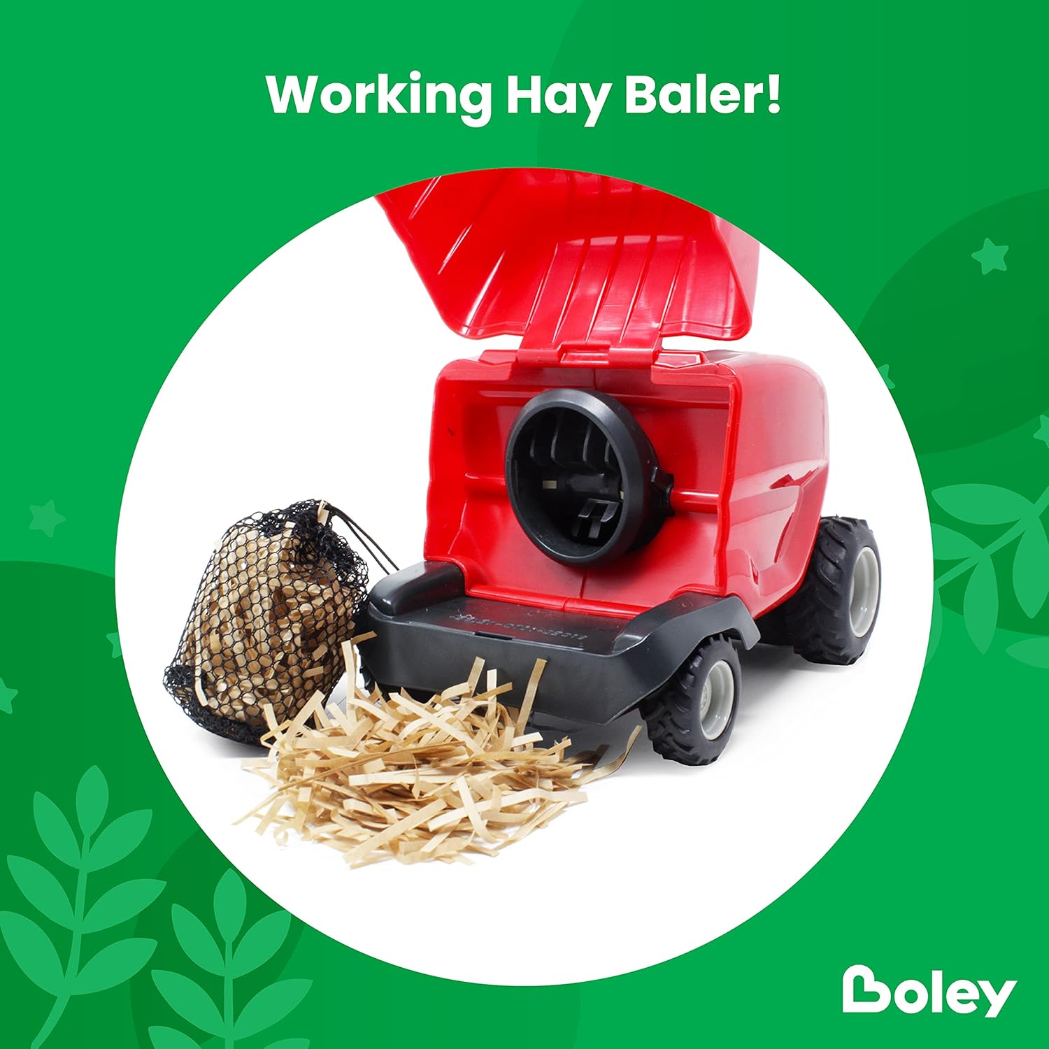 Farm Tractor with Baler