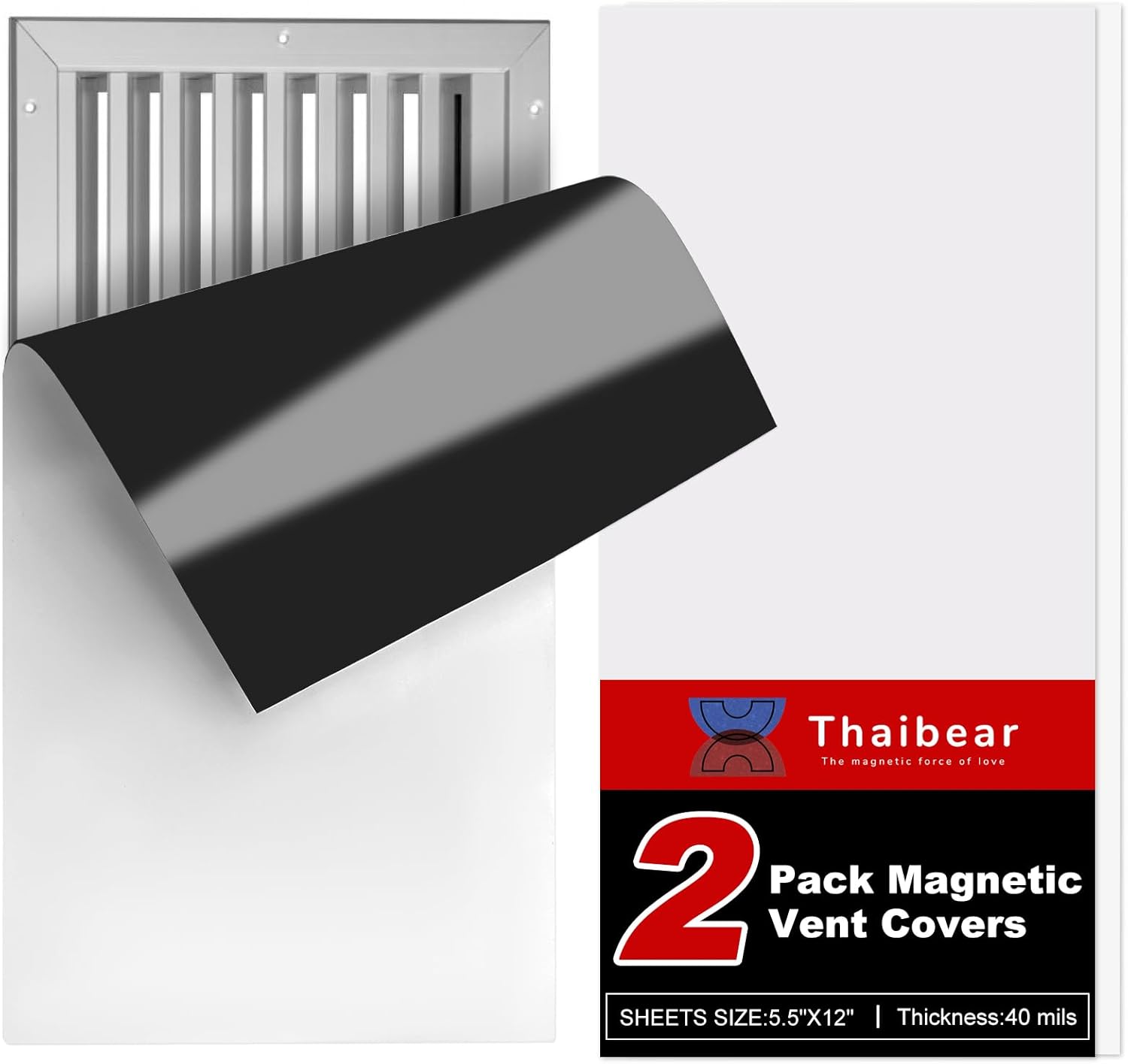 2 Pack 5.5"x12" Magnetic Vent Covers