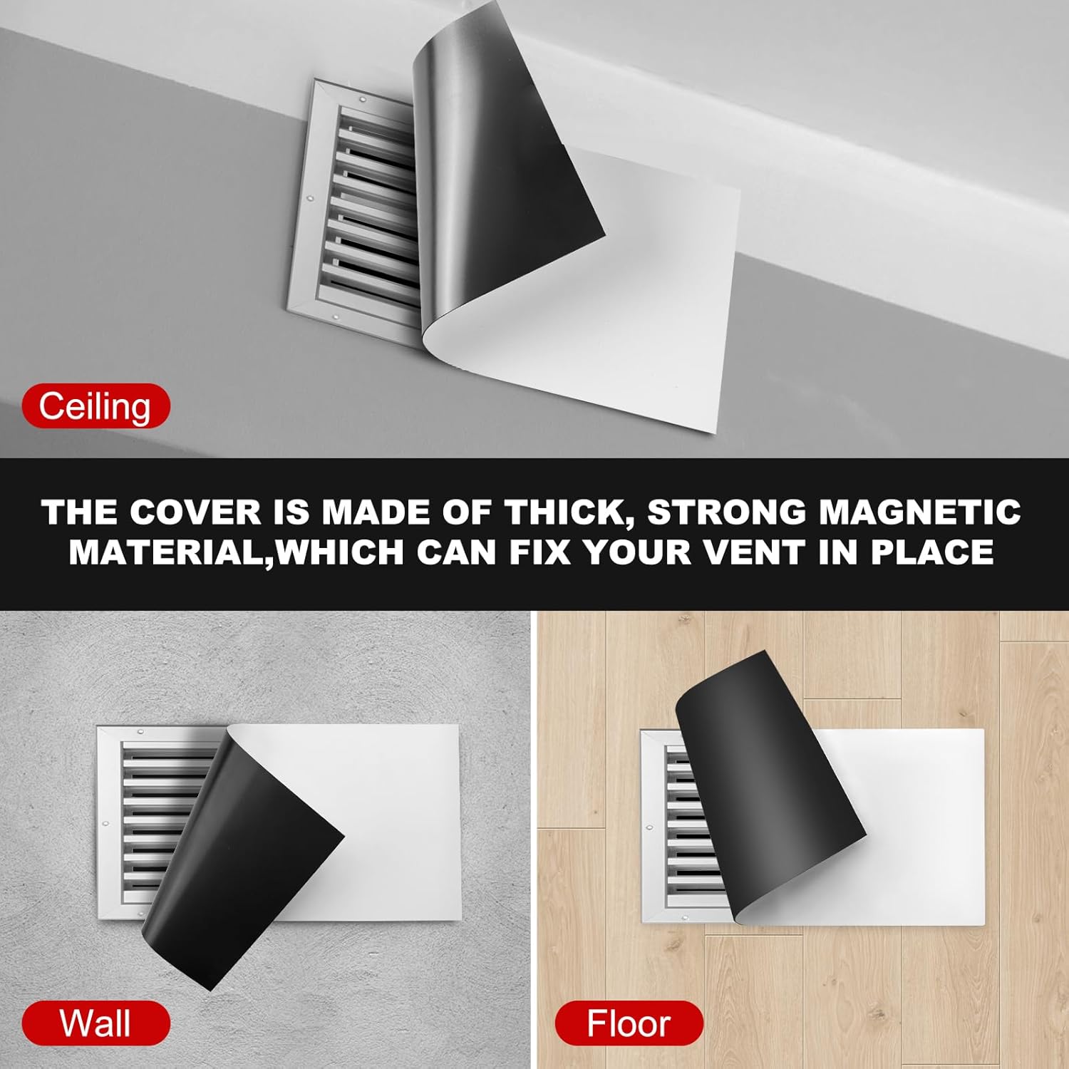 2 Pack 5.5"x12" Magnetic Vent Covers