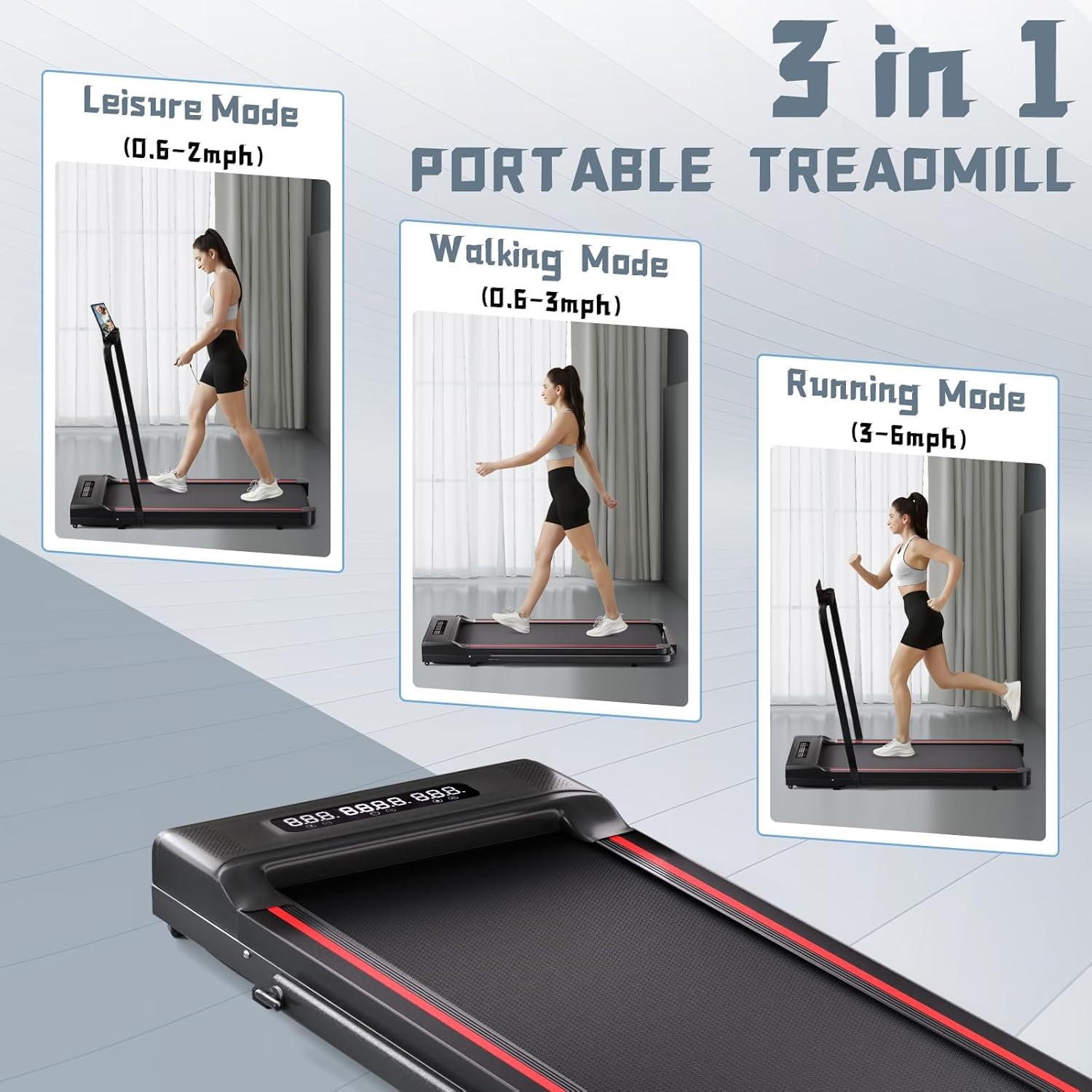 3-in-1 Folding Treadmill