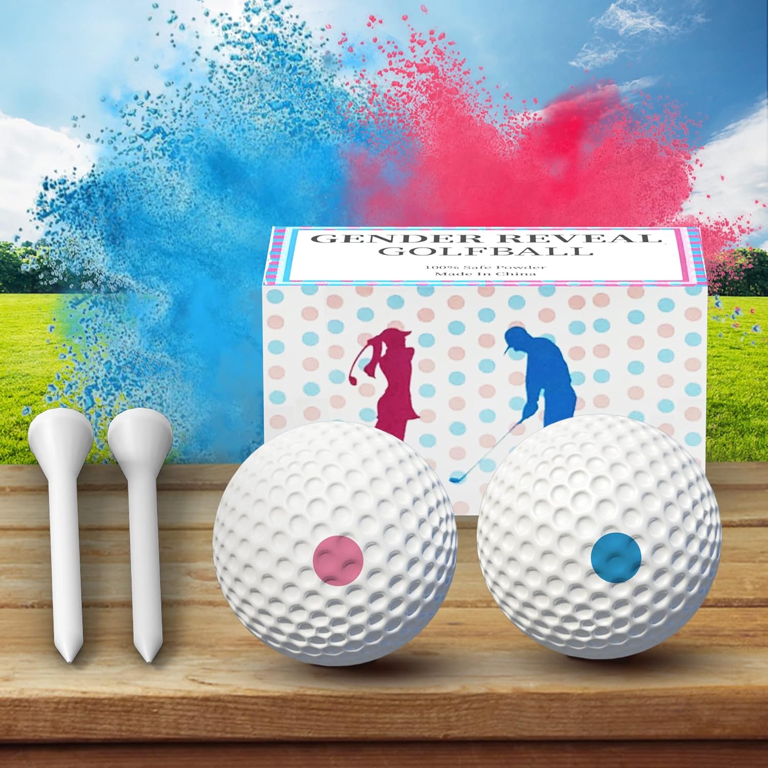 2 Pack Gender Reveal Golf Balls