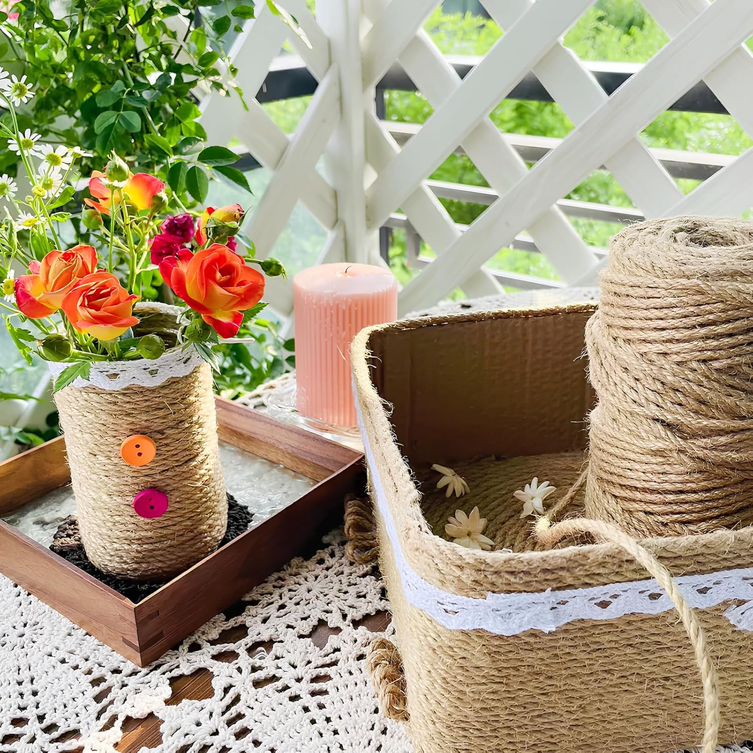 Triple-stranded 2mm 1200ft Natural Jute Twine