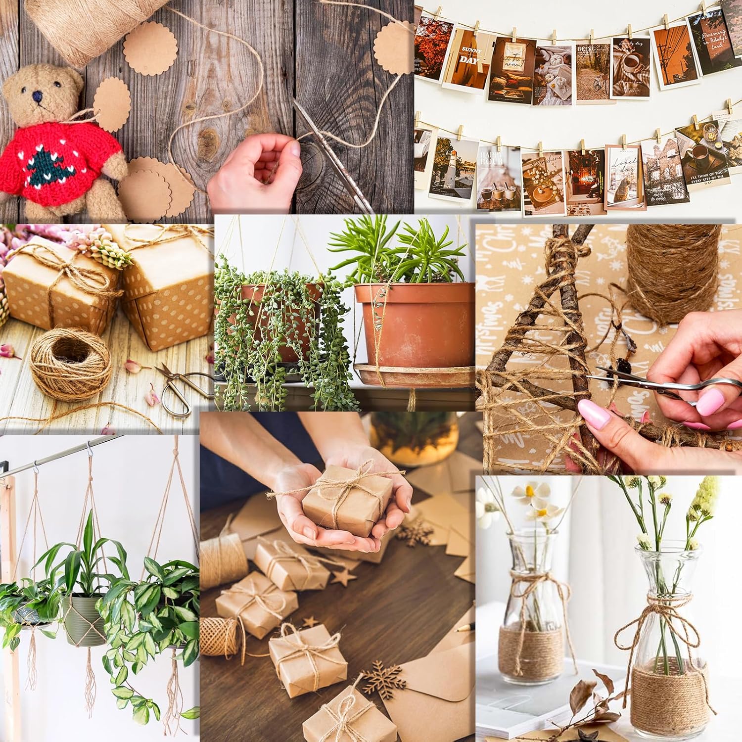 Triple-stranded 2mm 1200ft Natural Jute Twine