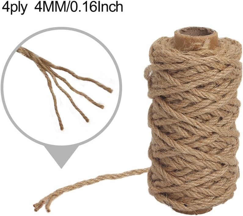 4mm 66ft Jute Rope, 1 Roll