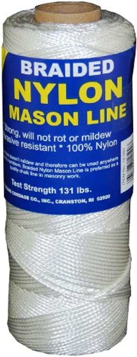 8mm 500ft Braided Nylon Mason Line, White