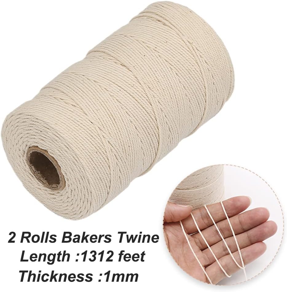 2 Pieces x 656 ft Butchers Twine, Beige
