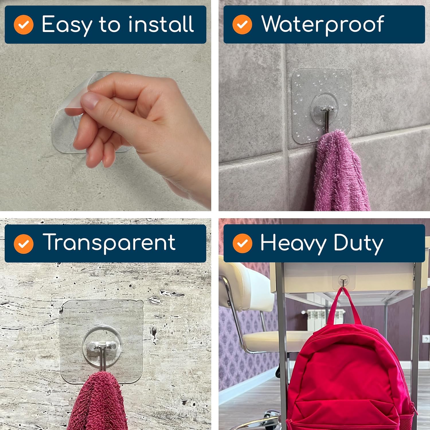 12 Pack Sticky Hooks