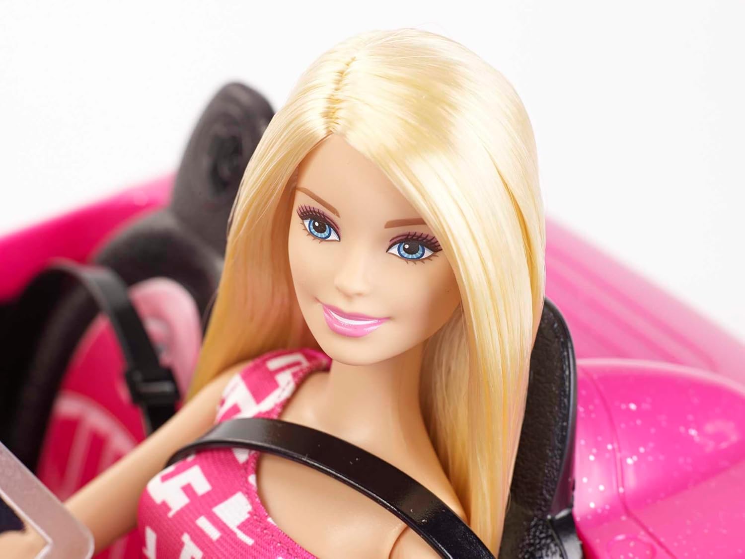 Barbie Playset with Glitter Pink Convertible