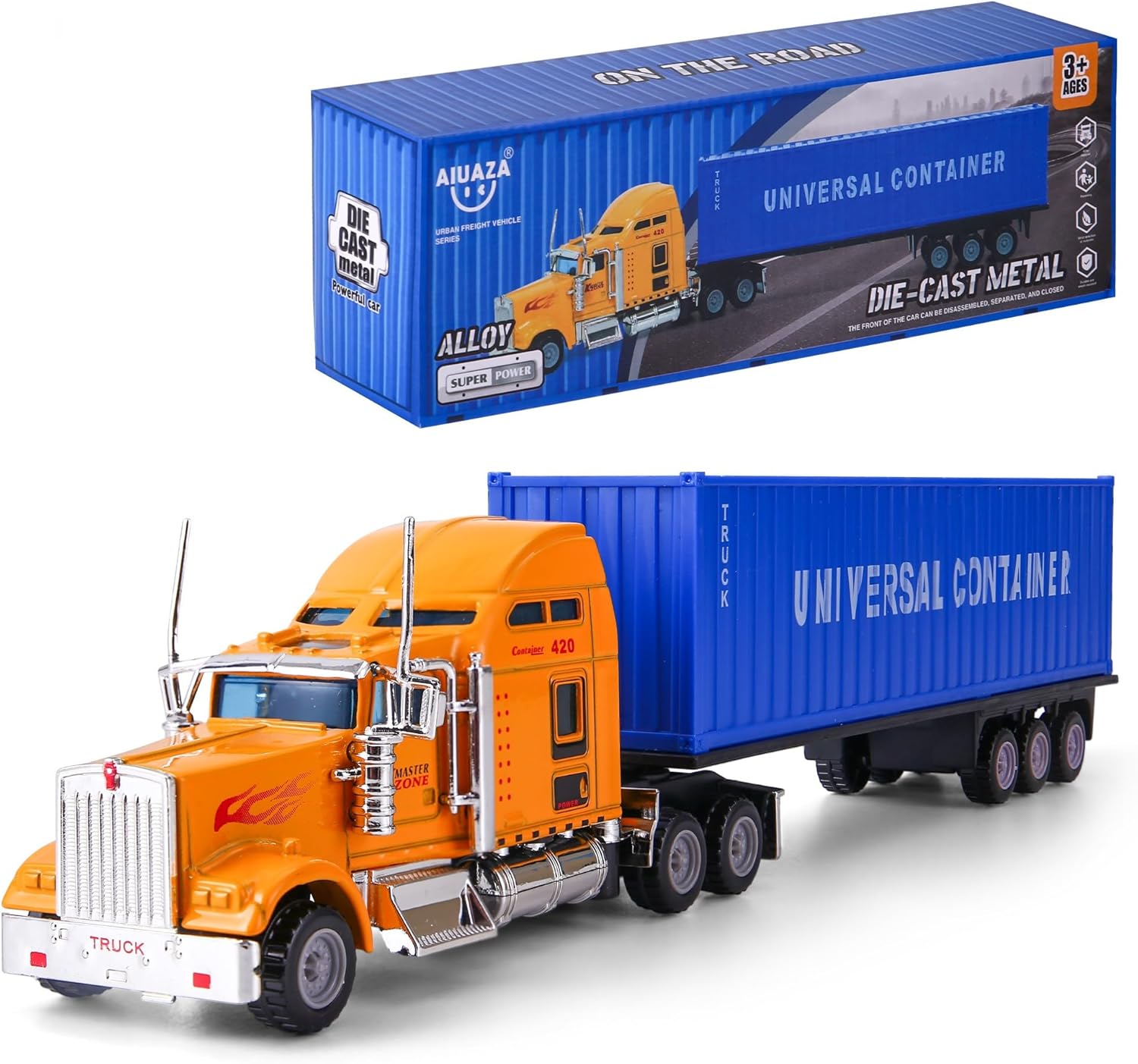 1/65 Truck Model, Removable Cargo Box, Alloy Toys