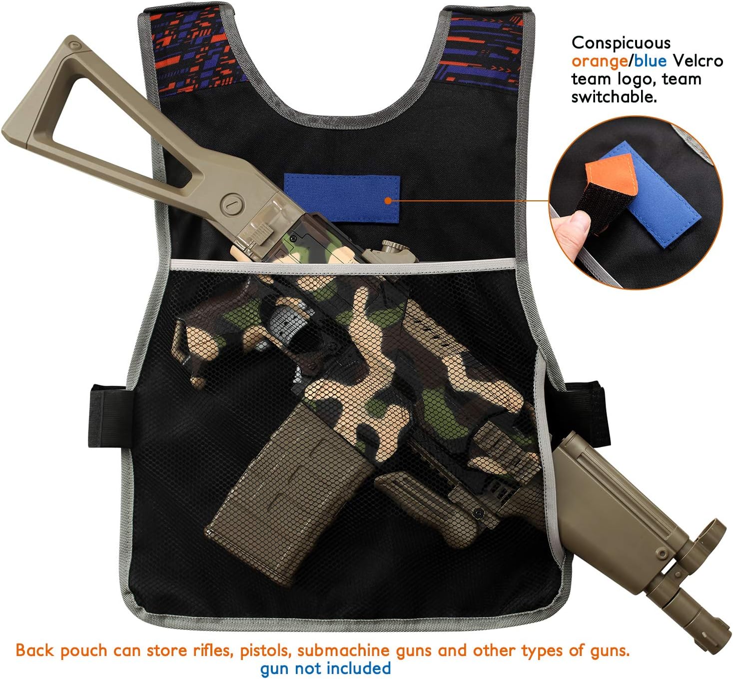 Large Adjustable Toy Tactical Vest Set